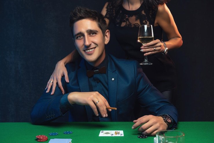 Live dealer studio with multiple camera feeds and game table